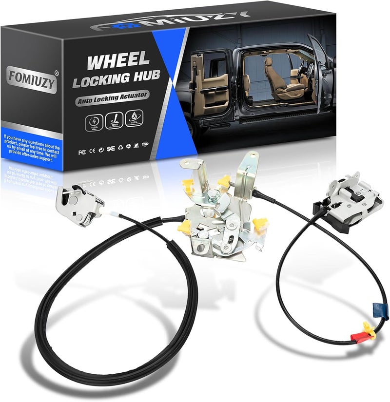 WEILEITE 6C3Z-28264A00-A Rear Right Passenger Side Door Cable Latch Lock Latch Actuator Assembly Set Kit Upper and Lower Fit for Ford F250 F350 F450 F550 Super Duty 1999-2007 Replace 6C3Z-28264A00-A - Image 1